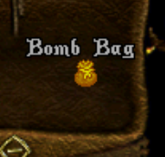 The Bomberman Event Bomb Bag which is used to place bombs on the Bomberman Arena.