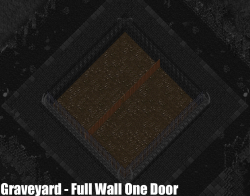 Graveyard Full Wall One Door